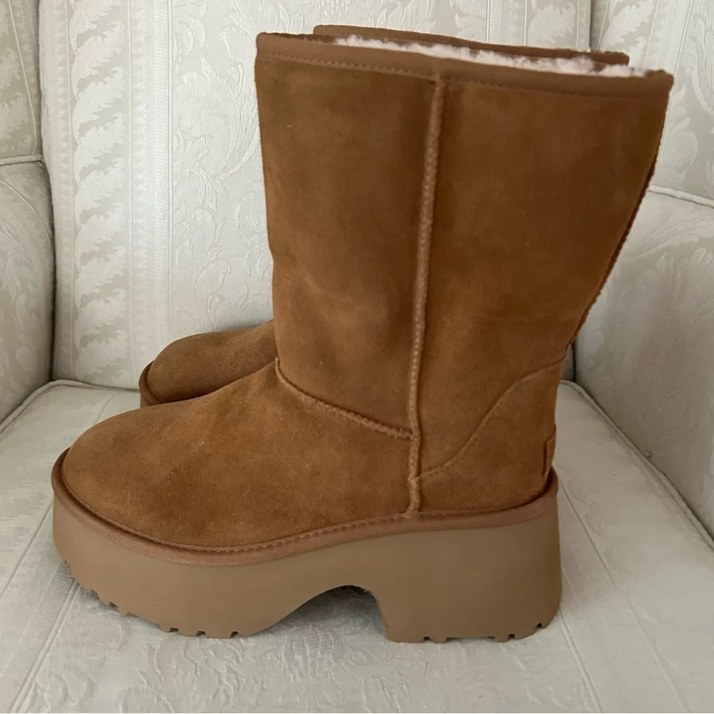 UGG® Classic New Heights Short Boot - Chestnut women size 9